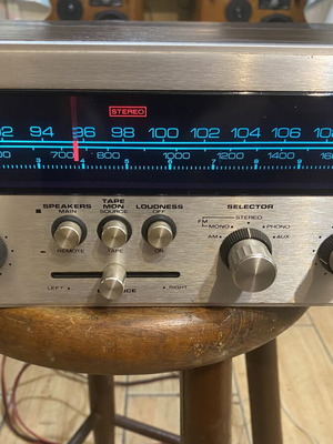 Superscope R-1220 vintage stereo amplifier used, designed by Marantz