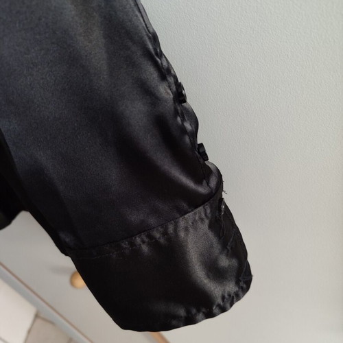 Zara women's shirt satin finish like new, black, slim fit