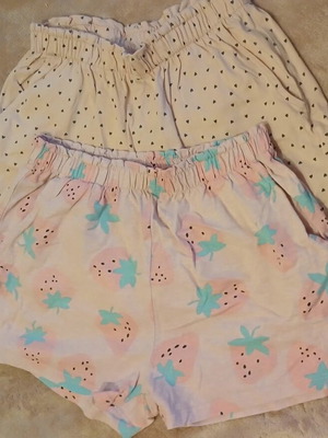 H&M shorts set size 122 like new, cotton, pink
