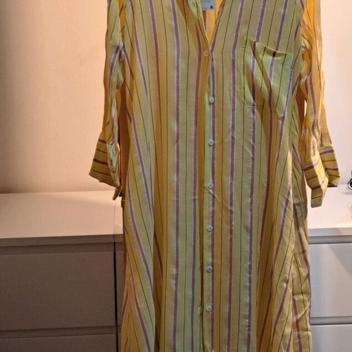 Zara Striped Dress Size XS New, Multicolor Yellow