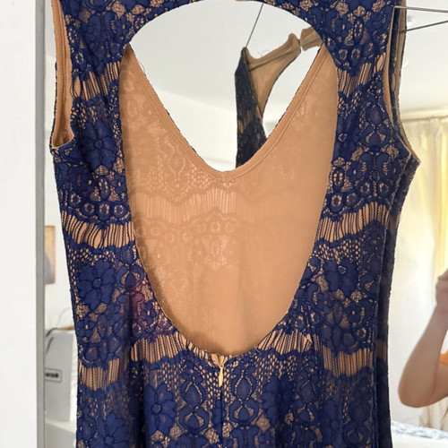 Evening elegant blue dress handmade by Cypriot designer, used