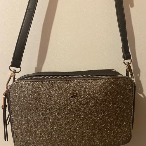 Brown crossbody bag new with glitter effect