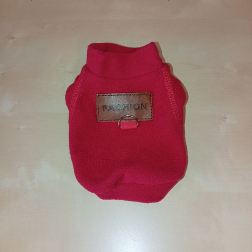 Red fleece dog clothes XS for small breeds like Chihuahua and Pugs, like new