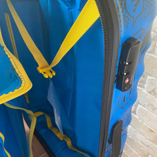 American Tourister large trolley suitcase used, blue