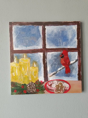 Christmas painting new, handmade and painted
