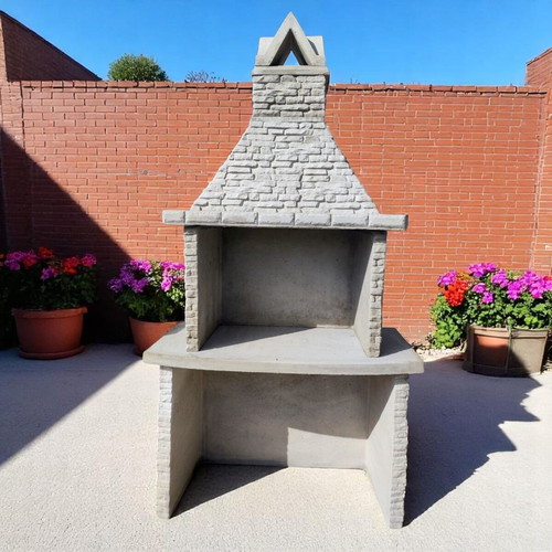 Aurelia Concrete Garden Barbecue Unpainted, New