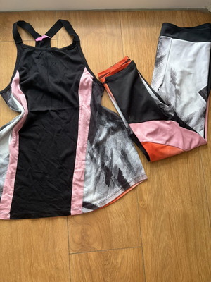 BodyTalk girls' sports set like new, black and pink