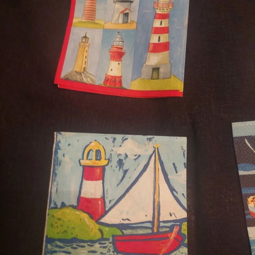 Napkins with summer theme like new for decoupage