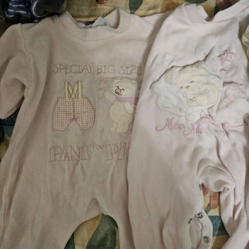 Baby girl outing rompers used, pack of 9