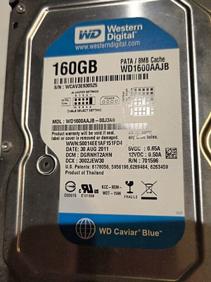Western Digital 3.5 HDD 160GB used