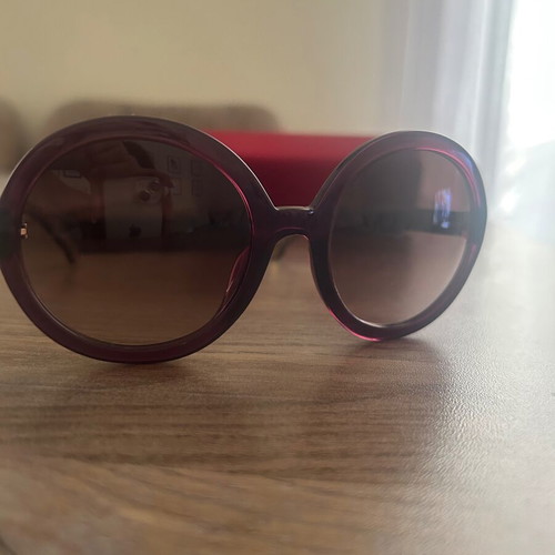 Carolina Herrera women's sunglasses like new, brown and red