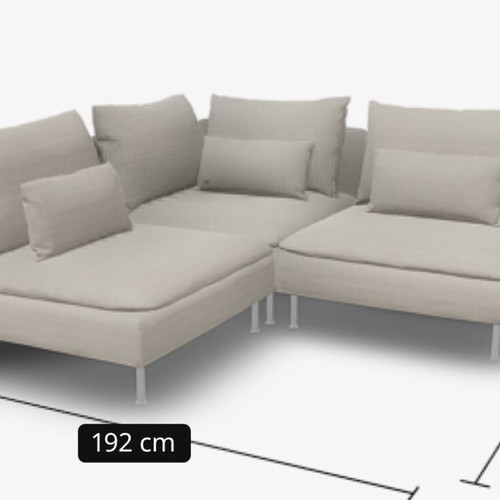 IKEA SÖDERHAMN modular sofa used, 1 corner section, 1 single seat, 1 stool