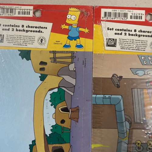 Dark Horse Comics 2001 The Simpsons Pop Out People pack of 4 new