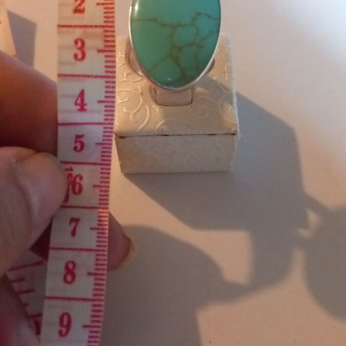 Silver ring with turquoise stone new