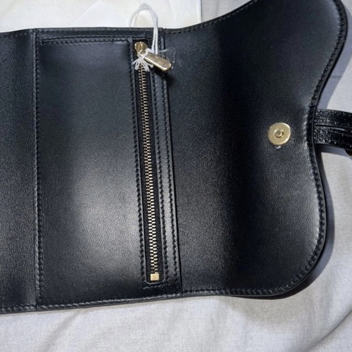 Dior Saddle Leather Wallet like new, black