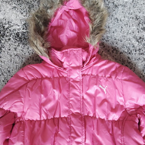 Puma kids winter jacket pink used