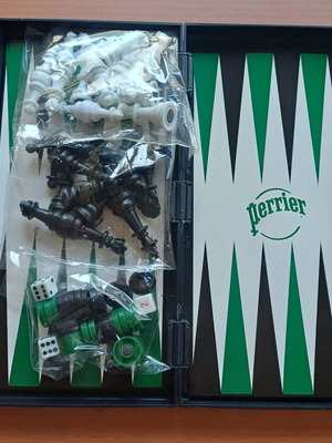 Magnetic Backgammon and Beach Chess set unused