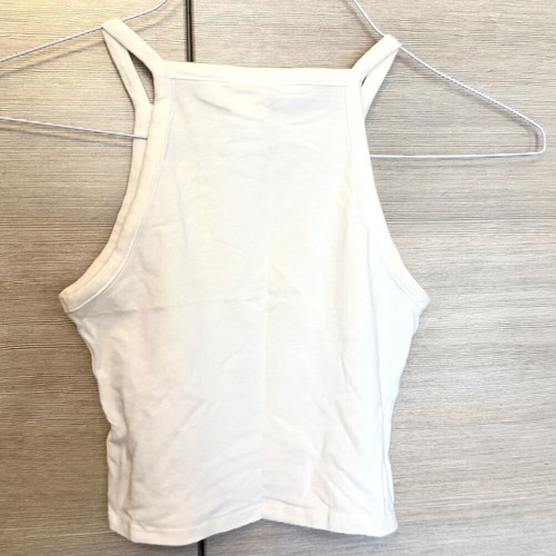 Coachella x H&M Limited White Cotton Tank Crop Top New