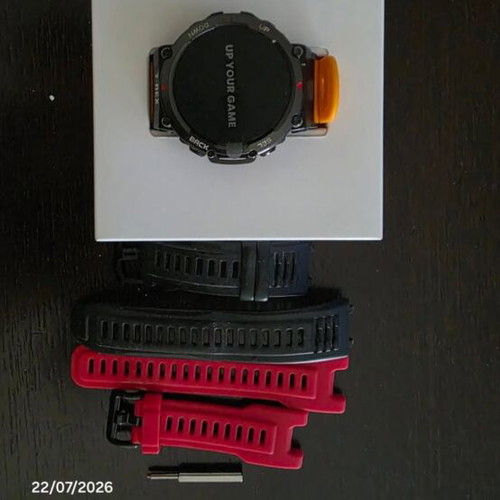 Amazfit T-Rex 2 Aluminium 47mm Waterproof Smartwatch with Heart Rate Monitor Ember Black