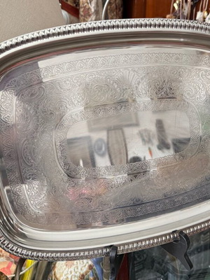 Δίσκος μεγάλος ιταλικός vintage σαν καινούργιο με σχέδιο μπαρόκ