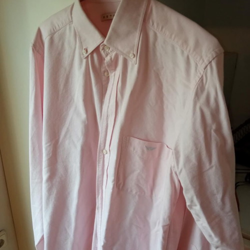 Peters men's solid color shirt like new, size M/L, pink