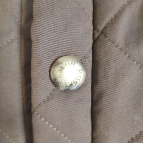 Husky brown coat size S cotton and nylon with cashmere lining like new