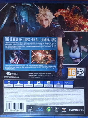 Final Fantasy VII Remake PS4 like new