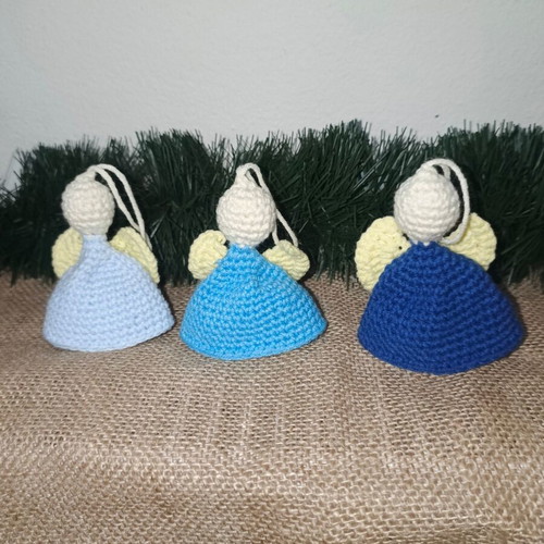 Christmas angel ornaments handmade crocheted new