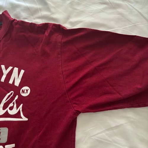 Red long-sleeve shirt pajama top, medium