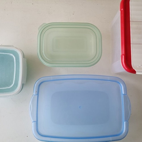Set of 4 plastic food storage containers