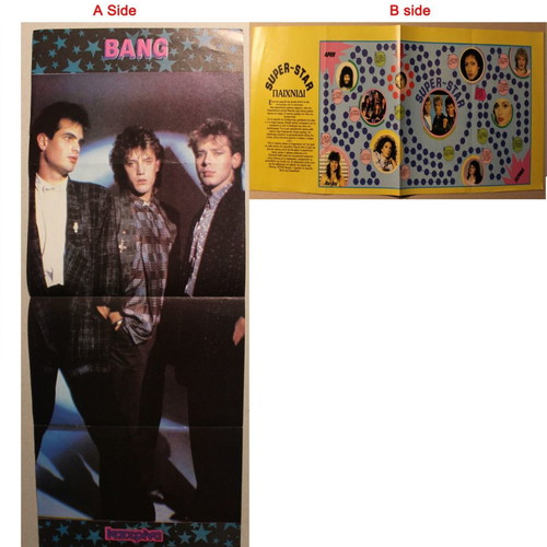 Bang Super Star game poster insert like new from Katerina magazine