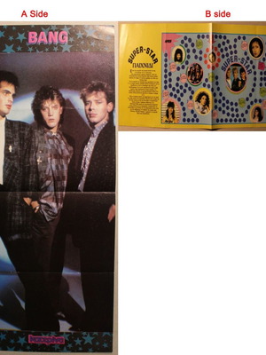 Bang Super Star game poster insert like new from Katerina magazine