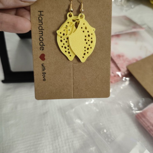 Simple Lemon 3D printing earrings made to order