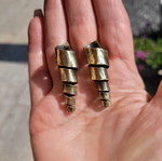 Bronze earrings, partially handmade