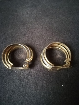 Silver jewelry gold-plated earrings like new