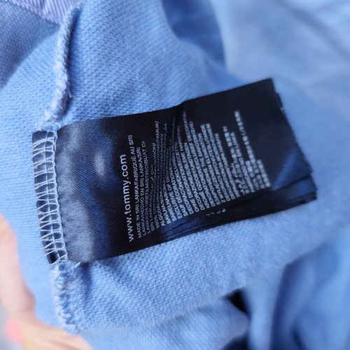 Tommy Hilfiger polo shirt like new, blue and white, size S