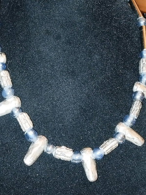 Vintage necklace used, turquoise and silver