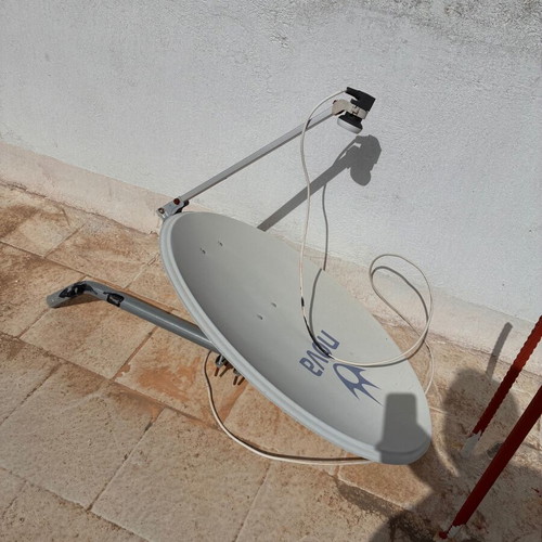 Satellite dish with arm and LNB used