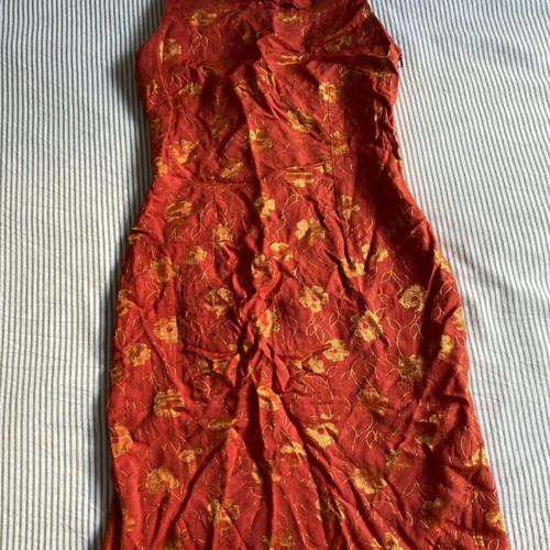 Dress red and gold size S like new