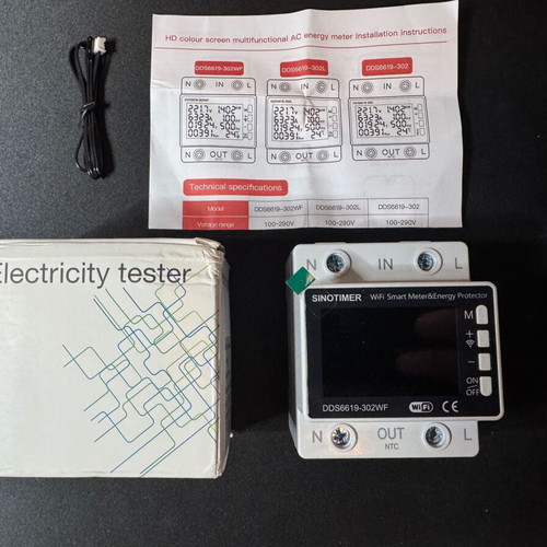 Sinotimer DDS6619 Wifi Single-Phase Voltage Monitor New