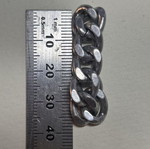 Silver chunky chain ring, 925 sterling silver, Tokyo 2024