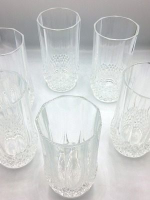 Set of 6 crystal water glasses like new