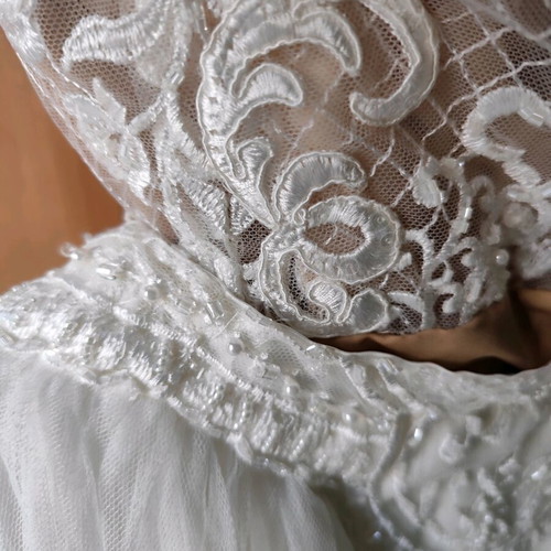 Wedding dress handmade like new, lace skirt and top with bodysuit