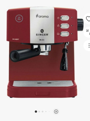 Singer Aroma Espresso Machine 850W 20bar Pressure Red ES-851R new