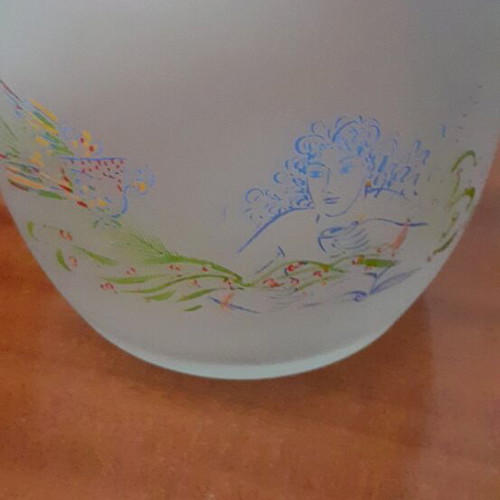 Stathopoulos collectible pitcher like new with painted imprint