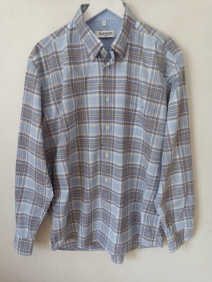 Balmain men's shirt like new, blue check, size L