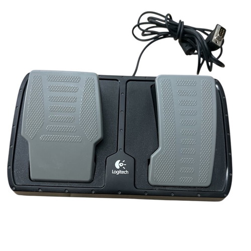 Logitech 863248-0000 E-UK12 USB Nascar Racing Wheel for PC used, wheel and pedals