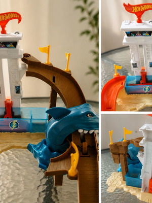Hot Wheels Color Changers Shark Racetrack used with color shift zones