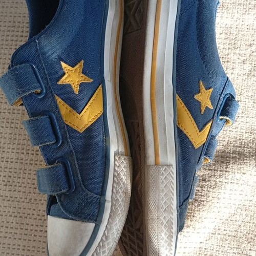 Converse παιδικά αθλητικά μεταχειρισμένα, μέγεθος 37, μπλε και κίτρινα