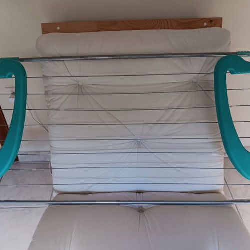 Metal clothes drying rack for balcony, 10 rods, 10.5m length